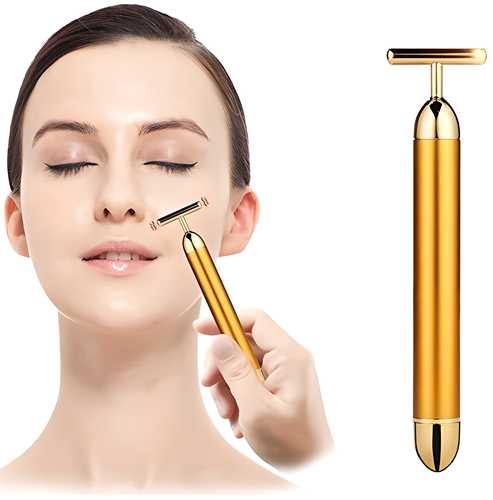 24K Gold Energy Beauty Bar Electric Facial Massage Roller